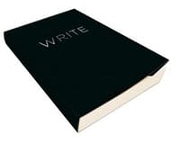 Piccadilly Open Bound Medium Journal "Write" Black 240 ruled pages Book Cover
