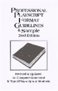 Professional Playscript Format Guidelines & Sample Book Cover