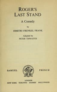 Roger's Last Stand Book Cover