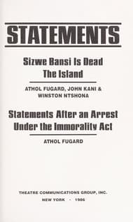 Sizwe Banzi Is Dead Book Cover