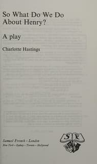 So What Do We Do About Henry? Book Cover