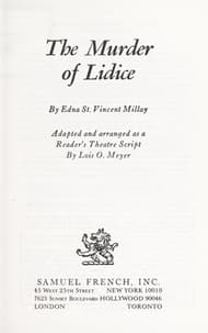 The Murder of Lidice Book Cover