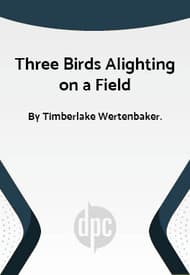 Three Birds Alighting On A Field Book Cover