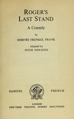 Roger's Last Stand Book Cover