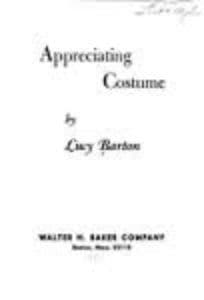 Appreciating Costume Book Cover