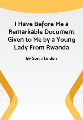 I Have Before Me a Remarkable Document Given to Me by a Young Lady From Rwanda Book Cover