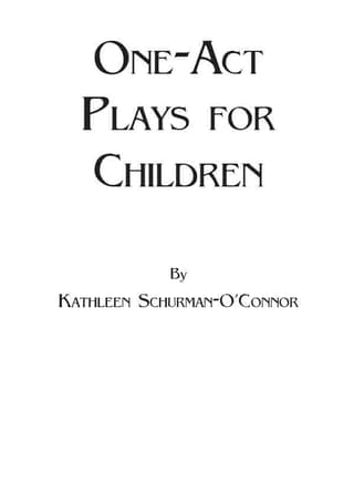 One-Act Plays For Children Book Cover