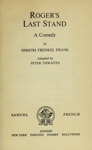 Roger's Last Stand Book Cover