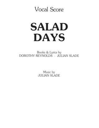 Salad Days (Vocal Score) Book Cover
