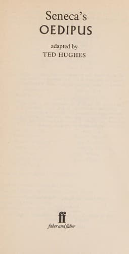 Seneca's Oedipus Book Cover