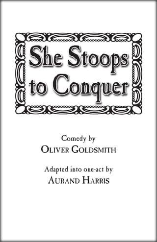 She Stoops to Conquer Book Cover