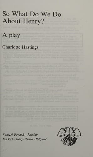 So What Do We Do About Henry? Book Cover