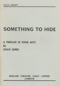 Something to Hide Book Cover