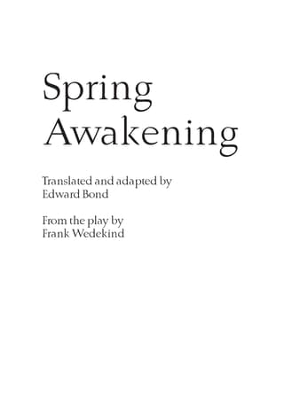 Spring Awakening Book Cover