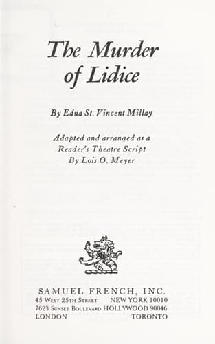 The Murder of Lidice Book Cover